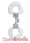 Furry Fun Cuffs - White Plush (Scala - ToyJoy)
