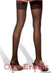 Sheer Thigh High black (Hustler Lingerie)