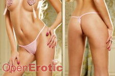 G-String mit Spitze - Rosa - M