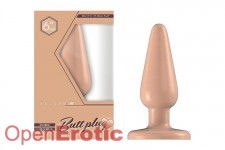 Buttplug - Rubber - 6 Inch - Model 1 - Flesh