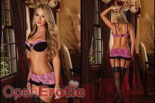 Bra and Skirt Set - Pink - S/M