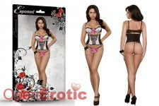 Bra, Waist Cincher and G-String Set - S/M