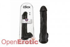 13 Inch Cock - with Balls - Black