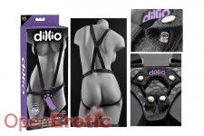 Dillio Purple - 6 Inch Strap-On Suspender Harness Set