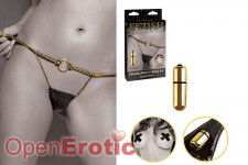 Vibrating Micro G-String Set - Gold