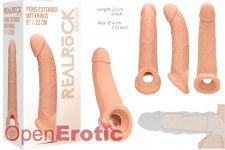 Penis Extender with Rings - 22 cm - Flesh