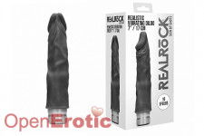 Realistic Vibrating Dildo  - 7 Inch - Black
