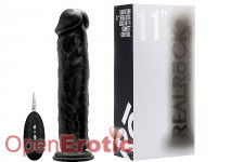 Vibrating Realistic Cock - 11 Zoll - Black