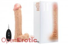 Vibrating Realistic Cock - 11 Zoll - with Scrotum - Skin