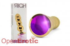 Gold Plug - 4,9 Inch - Purple Sapphire