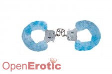 Furry Fun Cuffs - Pale Blue Plush