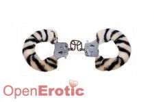 Furry Fun Cuffs - Zebra Plush
