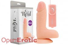 Get Real Vibrating - 6 Inch - Flesh