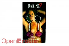 Nipple Clips Silver with Purple Diamond - AKTION