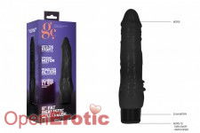 8 Inch Fat Realistic Dildo Vibe - Black