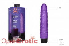 8 Inch Thin Realistic Dildo Vibe - Purple