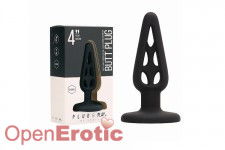 Butt Plug - Hollow 1 - 4 Inch - Black