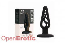 Butt Plug - Hollow 3 - 4 Inch - Black