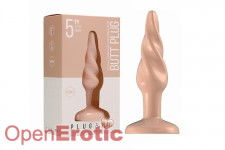 Butt Plug - Rounded - 5 Inch - Flesh