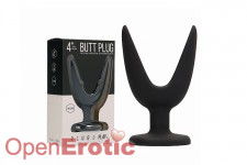 Butt Plug - Split 1 - 4 Inch - Black