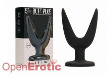 Butt Plug - Split 2 - 5 Inch - Black