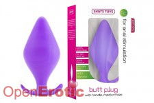 Butt Plug with Handle - Medium - Purple