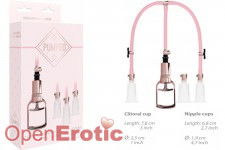 Clitoral and Nipple Pump Set - Medium - Rose