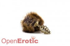 Extra Feel Bunny Tail Buttplug - Gold