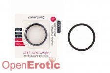 Flat Cock Ring - Black - Large