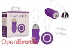 George - Rechargeable Remote Control Vibrating Egg Flower - Purple