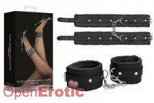 Plush Leather Ankle Cuffs Premium - Black