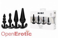 No. 80 - 4-Piece Butt Plug Set - Black