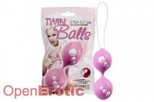 Twin Balls - rosa/weiß